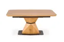 Кухонний стіл розкладний HALMAR DIAMOND 160-200x89 см, стільниця - золотий дуб, ніжка - золотий дуб фото thumb №4
