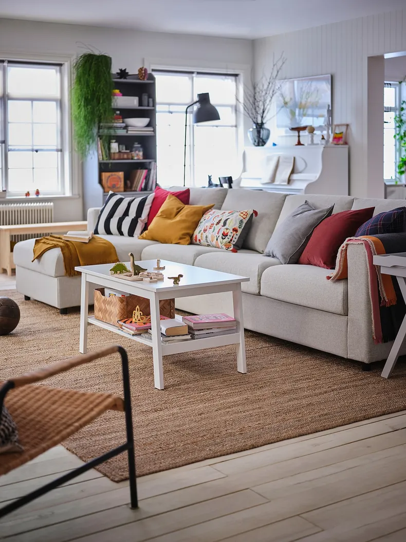 IKEA VIMLE ВІМЛЕ, 4-місний диван із кушеткою, Gunnared бежевий 893.994.83 фото №7