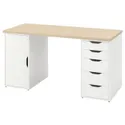 IKEA MITTCIRKEL МИТТЦИРКЕЛЬ / ALEX АЛЕКС, письменный стол, яркий сосновый / белый эффект, 140x60 см 095.217.22 фото thumb №1