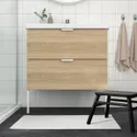 IKEA ALSTERN АЛЬСТЕРН, килимок для ванної кімнати, білий, 50x80 см 004.473.50 фото thumb №3