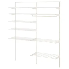 IKEA BOAXEL БОАКСЕЛЬ, комбинация для прачечной, белый / металл, 165x40x201 см 893.324.02 фото