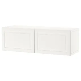 IKEA BESTÅ БЕСТО, настінна комбінація шаф, білий/Smeviken білий, 120x42x38 см 694.398.47 фото