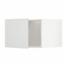 IKEA METOD МЕТОД, верхня шафа для холодильн / мороз кам, білий / стенсундський білий, 60x40 см 394.697.65 фото