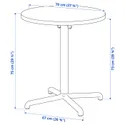 IKEA STENSELE СТЕНСЕЛЕ / ÖSTANÖ ЭСТАНЁ, стол и 2 стула, антрацитовый антрацит / темно-серый Реммарн, 70 см 595.694.67 фото thumb №7