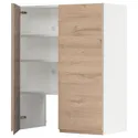 IKEA METOD МЕТОД, навесной шкаф д / вытяжки / полка / дверь, белый / Воксторп имит. дуб, 80x100 см 895.043.04 фото thumb №1