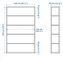 IKEA FJÄLKINGE ФЬЕЛЬКИНГЕ, стеллаж, белый, 118x193 см 602.216.83 фото thumb №5