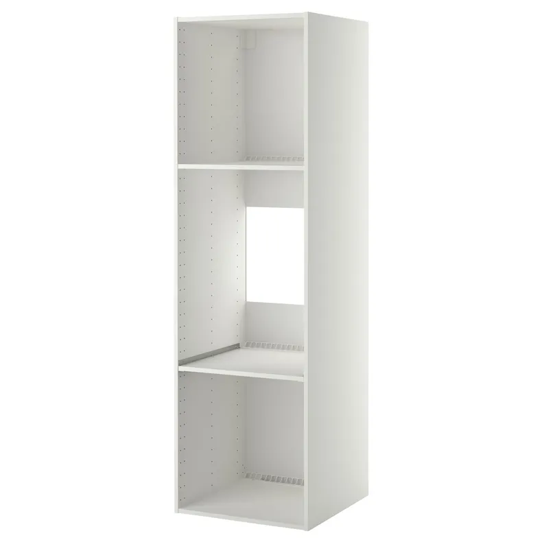 IKEA METOD МЕТОД, каркас вис шафи д / холодильника / дух, білий, 60x60x200 см 902.135.68 фото №1