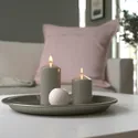 IKEA BLODOLVON БЛОДОЛВОН, блюдо для свічки, сірий, 34 см 505.594.63 фото thumb №5
