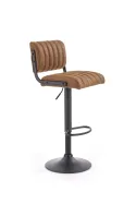 Барный стул HALMAR H88 хокер - черный, обивка - коричневый фото thumb №5