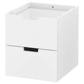 IKEA NORDLI НОРДЛИ, модульный комод с 2 ящиками, белый, 40x45 см 903.834.57 фото