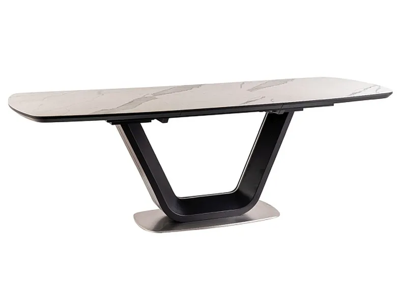 Стол обеденный SIGNAL ARMANI Ceramic, белый / черный, 90x160 фото №1