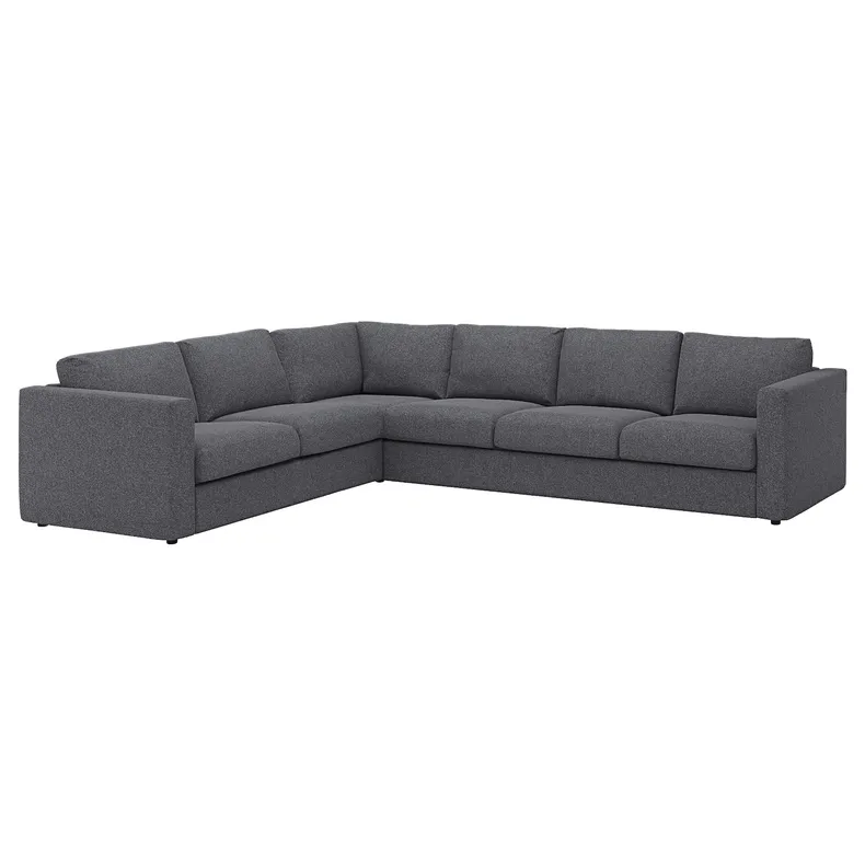 IKEA VIMLE ВИМЛЕ, чехол д / углового 5-местного дивана, Окрашенный в средне-серый цвет 193.995.56 фото №2