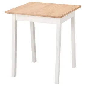IKEA PINNTORP ПІННТОРП, стіл, світло-коричнева / біла пляма, 65x65 см 505.294.66 фото