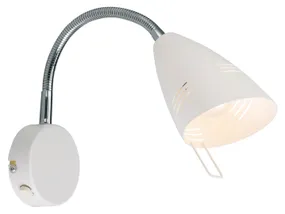 BRW Настенный светильник Vejle из металла белого и серебристого цвета 076044 фото