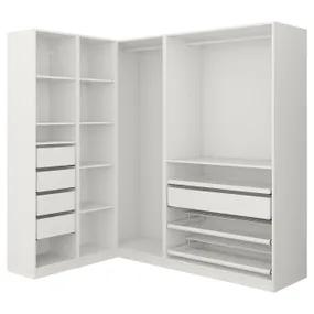 IKEA PAX ПАКС, кутовий гардероб, білий, 160 / 188x201 см 692.185.15 фото