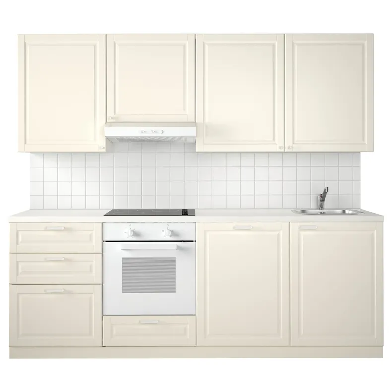 IKEA METOD МЕТОД, кухня, белый крем Maximera / Bodbyn, 240x60x228 см 794.695.94 фото №1
