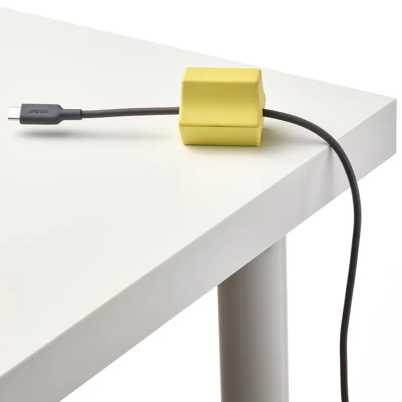 IKEA HAVSKÅL ХАВСКОЛЬ, тримач USB-кабелів, 2 шт, чорний/жовтий 405.372.83 фото №3