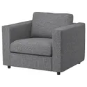 IKEA VIMLE ВІМЛЕ, крісло, Лейде сіро-чорний 394.771.43 фото thumb №1