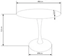 Кухонний стіл HALMAR STING 80x80 см дуб натуральний, білий фото thumb №7