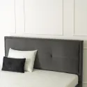 Кровать двуспальная бархатная MEBEL ELITE ANDRE Velvet, 160x200 см, серый фото thumb №6