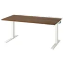IKEA MITTZON МІТТЗОН, стіл регульований, електричний горіх / білий, 140x80 см 795.290.03 фото thumb №2