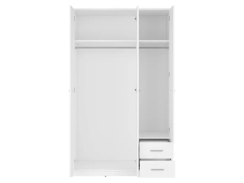 BRW Шкаф трехдверный Nepo Plus 118 см с ящиками белый, белый SZF3D2S-BI фото №3