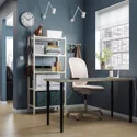 IKEA LAGKAPTEN ЛАГКАПТЕН / OLOV ОЛОВ, письменный стол, серо-бирюзовый / черный, 140x60 см 495.234.65 фото thumb №2