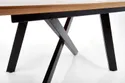 Стол кухонный HALMAR CAPITAL 2 160-200x90 см из натурального шпона, столешница - натуральный дуб, ножки - черные фото thumb №4