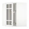 IKEA METOD МЕТОД, углов навесн шкаф с врщ скц / сткл дв, белый / Стенсунд белый, 68x80 см 594.092.09 фото thumb №1