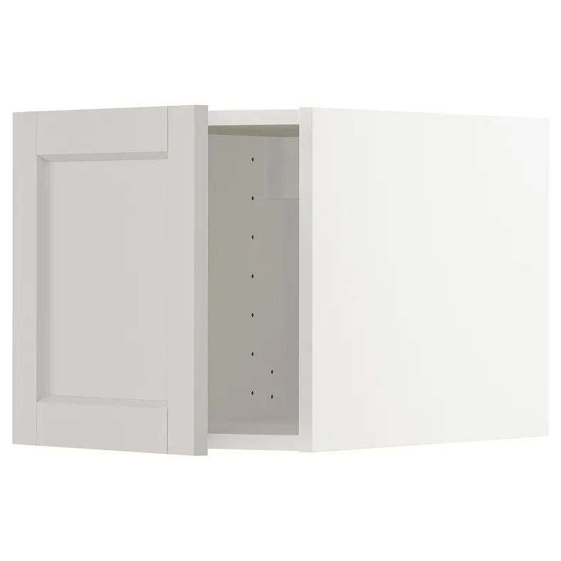 IKEA METOD МЕТОД, верхня шафа, білий / світло-сірий Lerhyttan, 40x40 см 494.674.07 фото №1