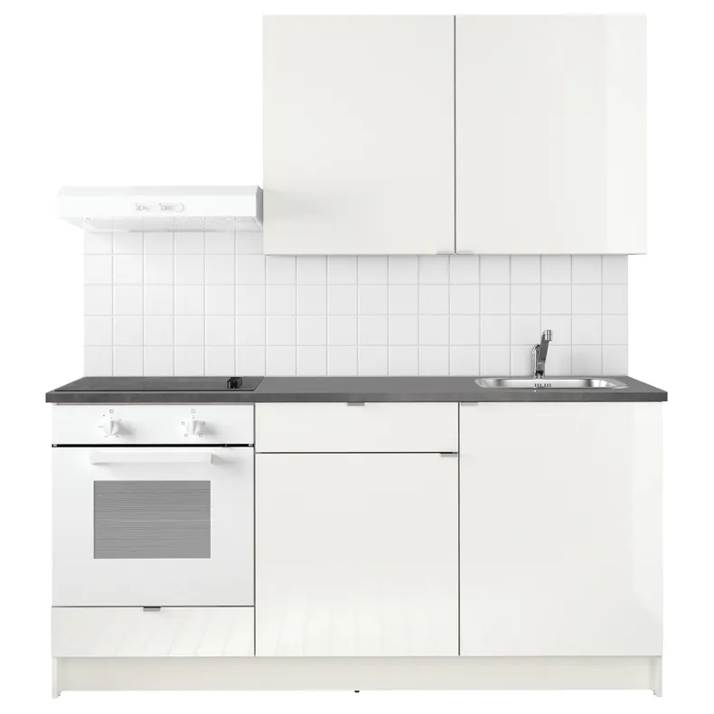 IKEA KNOXHULT КНОКСХУЛЬТ, кухня, белый глянец, 180x61x220 см 891.804.70 фото №2