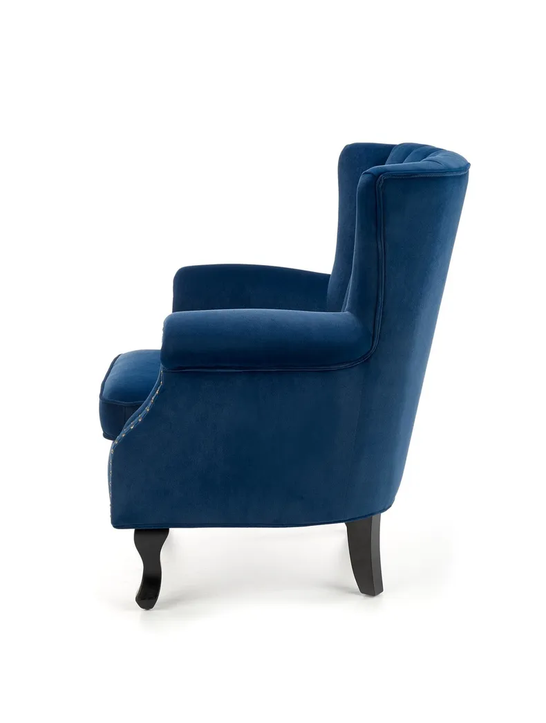 Кресло мягкое HALMAR TITAN темно-синее фото №2