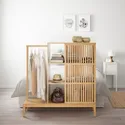 IKEA NORDKISA НОРДКИЗА, открытый гардероб / раздвижная дверь, бамбук, 120x123 см 304.394.76 фото thumb №2