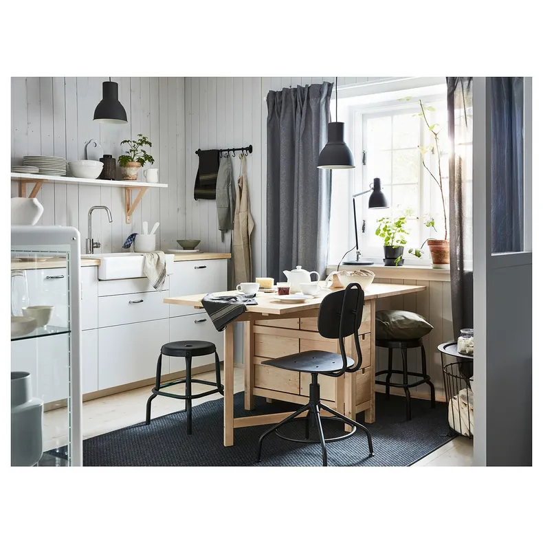 IKEA NORDEN НОРДЕН, стол складной, береза, 26 / 89 / 152x80 см 904.238.87 фото №4