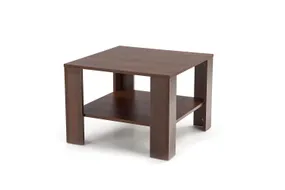 Журнальний стіл HALMAR KWADRO квадратний 70x70 см, темний горіх фото