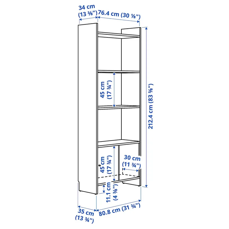 IKEA LÅDMAKARE, комбинация с раздвижными дверями, с 3 полками/имит. дуб, 81x35x212 см 595.646.72 фото №5