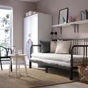 IKEA FYRESDAL ФЮРЕСДАЛЬ, кушетка з 2 матрацами, чорний, ваннарейд твердий, 80x200 см фото thumb №3