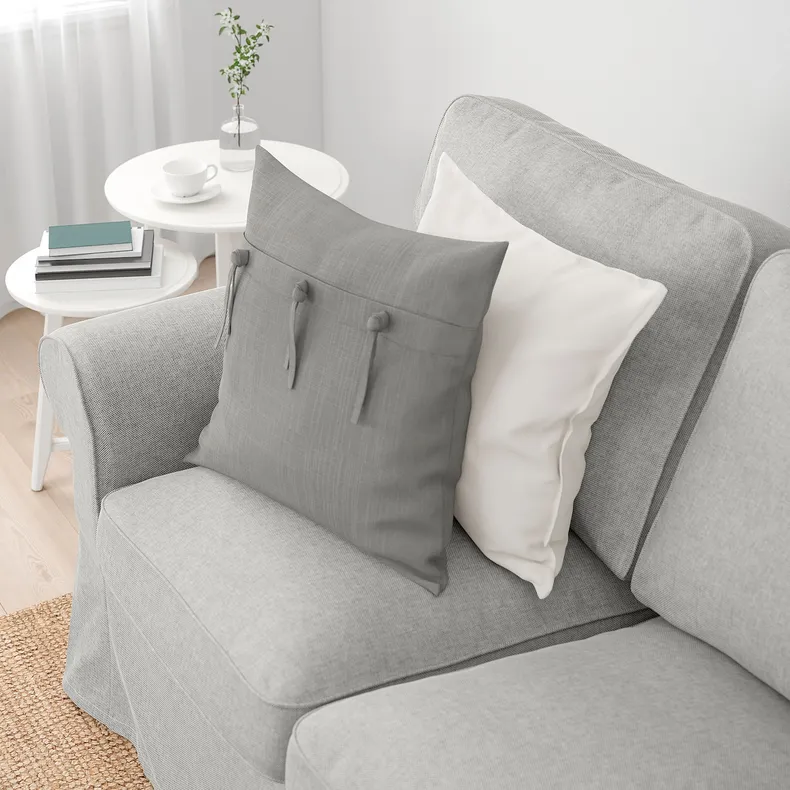IKEA EKTORP ЕКТОРП, 3-місний диван, з шезлонгом/Tallmyra білий/чорний 394.305.51 фото №2