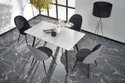 Розкладний стіл кухонний HALMAR BALROG 2 140-180x80 см, стільниця - світло-сіра, ніжки - чорні фото thumb №17