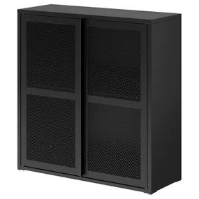 IKEA IVAR ІВАР, шафа з дверцятами, чорна сітка, 80x83 см 005.312.40 фото