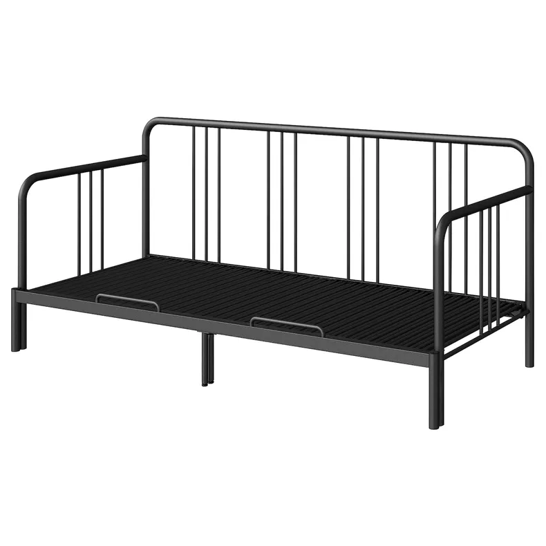 IKEA FYRESDAL ФИРЕСДАЛЬ, каркас кровати-кушетки, черный, 80x200 см 204.243.62 фото №1