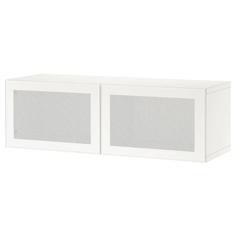 IKEA BESTÅ БЕСТО, стеллаж с дверьми, белый / Мертвикен белый, 120x42x38 см 994.262.02 фото №1