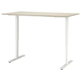 IKEA TROTTEN ТРОТТЕН, стіл регульований, бежевий/білий, 160x80 см 294.341.30 фото