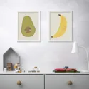 IKEA BILD БИЛЬД, постер, Авокадо и банан, 30x40 см 205.598.79 фото thumb №2