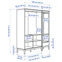 IKEA IDANÄS ИДАНЭС, гардероб, комбинация, тёмно-коричневый, 180x59x211 см 793.882.96 фото thumb №8