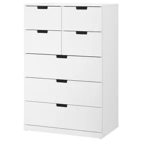 IKEA NORDLI НОРДЛИ, комод с 7 ящиками, белый, 80x122 см 992.395.02 фото