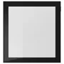 IKEA GLASSVIK ГЛАССВІК, скляні дверцята, чорне / прозоре скло, 60x64 см 302.916.58 фото