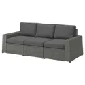 IKEA SOLLERÖN СОЛЛЕРЕН, 3-місний модульний диван для вулиці, темно-сірий/Фрессон/Дувхольмен темно-сірий, 223x82x88 см 992.877.72 фото thumb №1