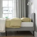IKEA SLATTUM СЛАТТУМ, каркас ліжка з оббивкою, КНІСА світло-сірий, 140x200 см 304.463.73 фото thumb №4
