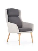 Кресло мягкое HALMAR PURIO светлый серый/темный серый фото thumb №1